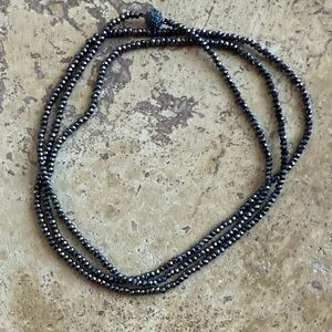 Elegant Black Beaded Necklace